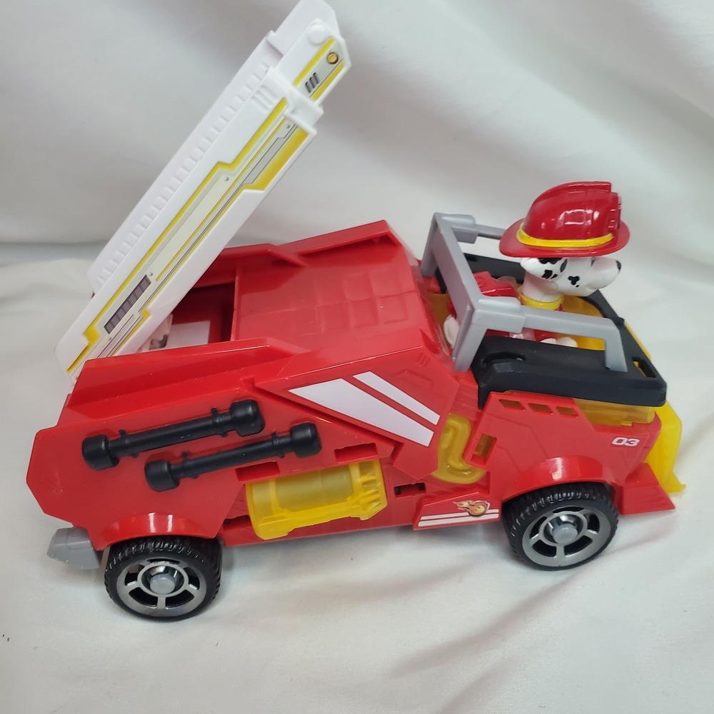 Spin Master PAW Patrol Mighty Movie Marshall Figure Fire Engine Car Light Sound
